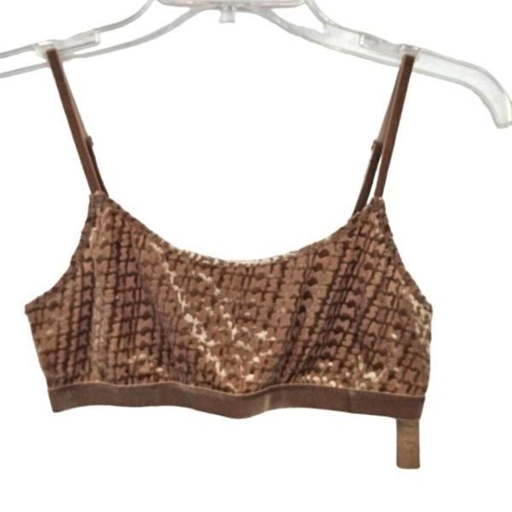 SKIMS LOGO FLOCKED BRALETTE NWT